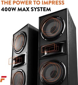Speakerset - Fenton SHF700B hifi speakers 400W zuil luidsprekers met 2x 6,5 inch woofer - Zwart — thumbnail 5
