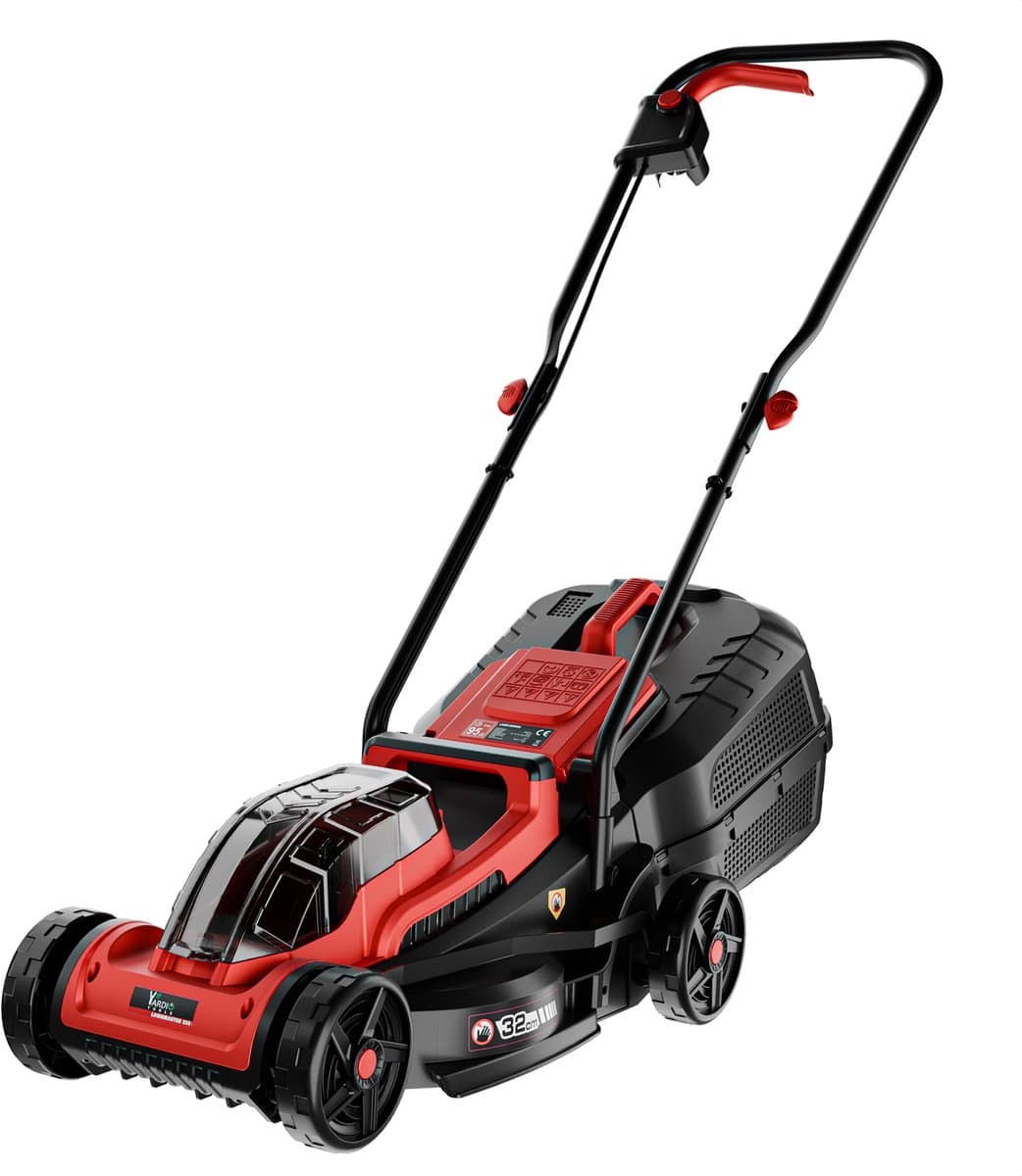 YARDIO Tools® - Grasmaaier Elektrisch - Grasmaaier Accu - Handmaaier - 320mm maaibreedte - 21v Zonder Accu en Snellader - Lawnmaster 320 - LawnMaster320NoBat — afbeelding 1