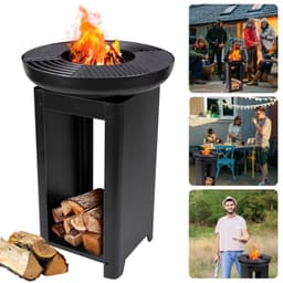 Cheqo® BBQ Vuurkorf - Teppanyaki Grillplaat - Buiten Koken - Stijlvol Design - Barbecue - Vuurkorf - Inclusief EBOOK — thumbnail 1