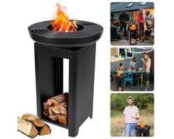 Cheqo® BBQ Vuurkorf - Teppanyaki Grillplaat - Buiten Koken - Stijlvol Design - Barbecue - Vuurkorf - Inclusief EBOOK