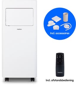 MEDION Mobiele Airco E901 (9000 BTU, 3-in-1, Koelen, Ontvochtigen, Ventileren, tot 32m², incl. Raamafdichtingskit, voor Slaapkamer en Woonkamer, Afstandsbediening, MD 37731) — thumbnail 1