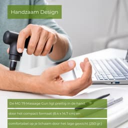 Beurer MG 79 Massage Gun - Incl. 3 Opzetstukken - Handzaam Massage Apparaat - 3 uur draadloos gebruik - Met Vibratie (tot 3.200 impulsen p/m) voor gerichte Triggerpoint massage — thumbnail 3