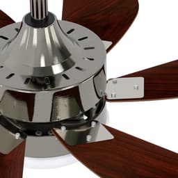 NETTLIFE Plafondventilator Met Verlichting - E27 - chroom - 6 Bladen Ventilator - met Afstandsbediening - 75cm - Timing Plafondlamp - Voor Woonkamer | Slaapkamer | Keuken | Eetkamer-excl. lichtbron — thumbnail 2