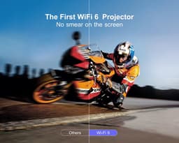 Mini Beamer - Projector - Digitale Projector - Draagbaar - 1080P Projector - WiFi 6 en Bluetooth 5.2 - Ingebouwde Luidspreker - 600 ANSI - EU Stekker Type - Compatibel met HDMI - Voeding - USB- 110W - Zwart — thumbnail 5