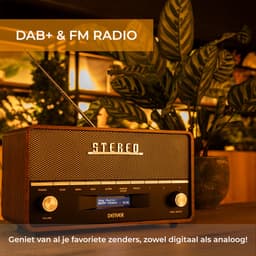 Denver DAB Radio XL - Retro Radio - Bluetooth - DAB+/ FM - Batterijen & Netstroom - DAB36 — thumbnail 2