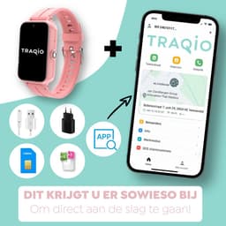 Traqio TRQ11 - GPS horloge kinderen - gps horloge kind - kinderhorloge bellen - veilig buiten spelen horloge kind - kinderhorloge met gps - kinderhorloge - Kinder smartwatch GPS - GPS horloge school - Roze — thumbnail 3