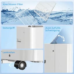 Mobiele Airco 12.000 BTU - 4-in-1 Smart Airconditioning met WiFi & Spraakbesturing - Koelen, Ontvochtigen, Ventileren - Inclusief Raamafdichting — thumbnail 4