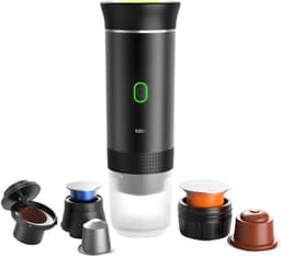 Draagbare Koffiemachine - Mini Espresso Maker - Koffie Zetten - 3-in-1 Compatibel - 60 Milliliter - Zwart — thumbnail 1