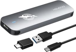 Externe SSD - Mini Opslag - Snelle Data Transfer - Schokbestendig Metaal - 2TB - Grijs — thumbnail 1