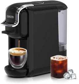 DailyDamaar koffiezetapparaat - Koffiemachine - Espressomachine - Koffie capsules - 4 in 1 - Cappuccino - 11x24,5x24,5 cm - Zwart — thumbnail 1