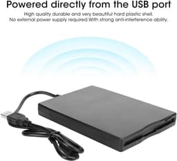 Externe Floppy Drive - 3.5 Inch Lezer - Bestanden Overzetten - Geen Externe Voeding - 3.5 Inch - Zwart — thumbnail 2