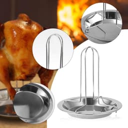 Stainless Steel Kippenhouder voor de Grill - Ideaal voor Oven en BBQ - Duurzaam en Handig Grillaccessoire — thumbnail 3