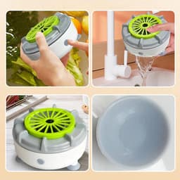 Fruitreiniger - Groentereiniger - Fruit en groente wasmachine - Oplaadbaar - Waterdicht - Vortex technologie - Voor groente, vlees en fruit - Keukenhulp - Grijs — thumbnail 4