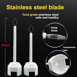 Elektrische groenteboor - Fruitgraver - Moeiteloos koken - Instelbare snelheid - 9 Centimeter - Wit — thumbnail 4
