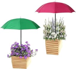 2 stuks verstelbare plantenparasols, waterdichte tuinparasols met metalen stokken en H-vormige palen. Bescherming tegen de zon voor potplanten, bloemen en groenten. — thumbnail 1