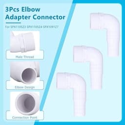 Elleboogadapterconnector, 3 stuks 90 graden zwembadpompfittingen, geschikte vervanging voor zwembadpompfilterskimmer compatibel met SPX1105Z3 SPX1105Z4 SPX1091Z7 — thumbnail 4