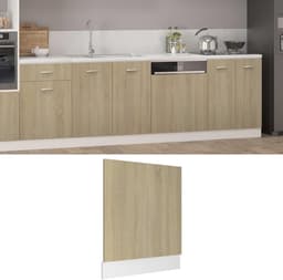 Vaatwasserpaneel - Frontpaneel Vaatwasser - Keuken Integratie - Eenvoudig te Reinigen - 595x3x67 cm - Sonoma Eiken — thumbnail 4