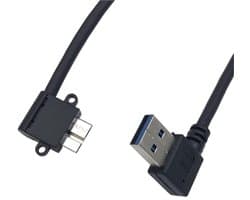 USB 3.0 Kabel - Micro B Kabel - Externe Schijf Aansluiten - 90 Graden Hoek - 1 Meter - Links