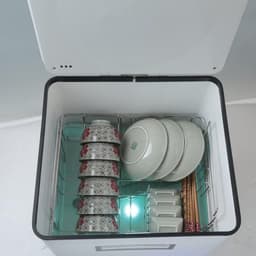 Tafelvaatwasser - Mini vaatwasser - Afwassen thuis - 70 graden hitte doodt - 42 x 38 x 46 cm - Wit — thumbnail 3
