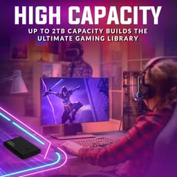 Externe Harde Schijf - Draagbare Opslag - Gegevens Back-uppen - Ultradun Ontwerp - 2TB Capaciteit - Zwart — thumbnail 2