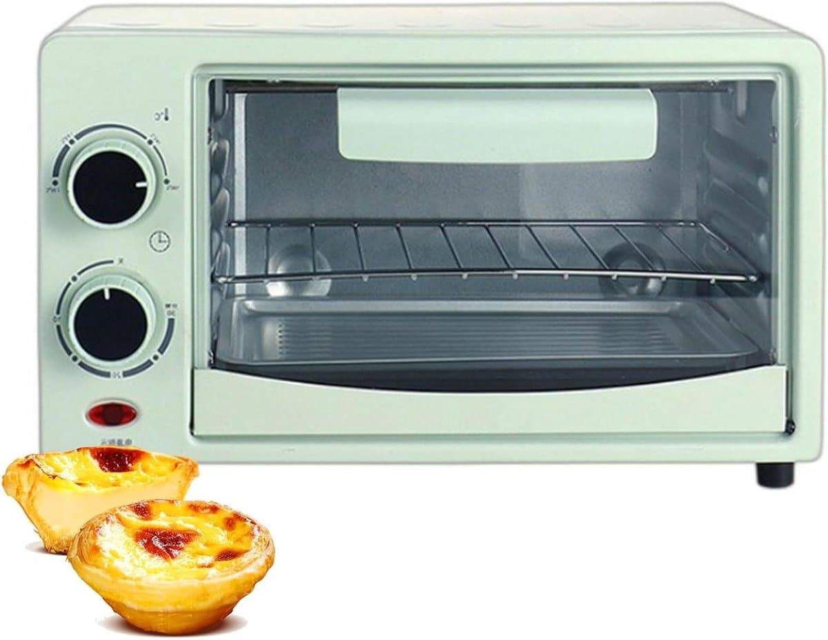 Elektrische Mini Oven - Compacte Keukenoven - Snel Maaltijden Bereiden - 12 Liter Capaciteit - 600 Watt - Groen — afbeelding 1