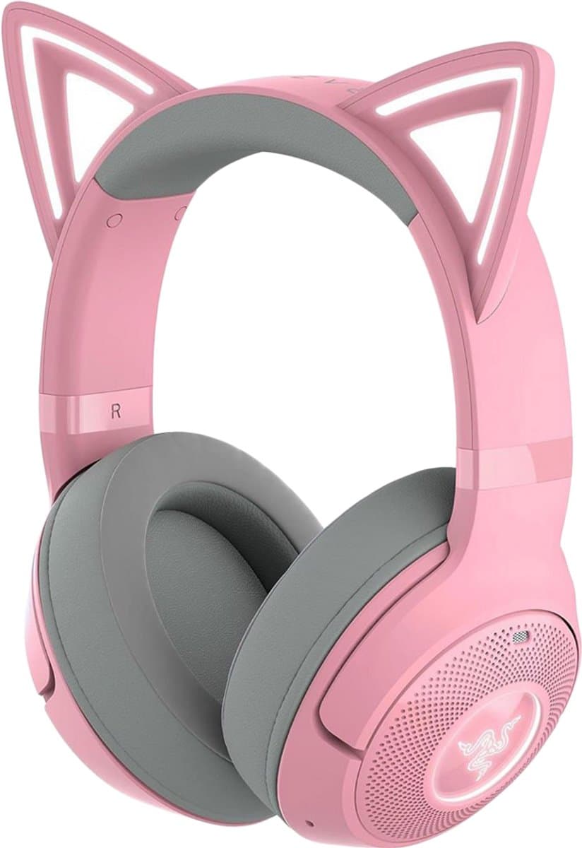 Razer Kraken Kitty V2 BT - Draadloze Gaming Headset - RGB Verlichting - Quartz Edition - Różowe — afbeelding 1