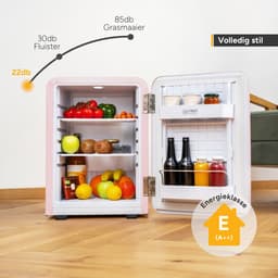 TZS First Austria Mini koelkast - Minibar - 40 liter - Vrijstaand - Volledig stil 22dB - Retro - Roze — thumbnail 4