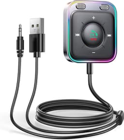 Aux Bluetooth Adapter voor Auto met Handsfree Systeem, HiFi Stereo Audio, USB Bluetooth 5.3 Ontvanger voor Auto Speakers en Versterkers, Plug & Play — thumbnail 1