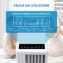 Danky Mobiele airco 9000 BTU 3-in-1 – 42L/dag ontvochtiging – Slaapmodus – 24U timer – Voor 25 m² – Klasse A — thumbnail 4