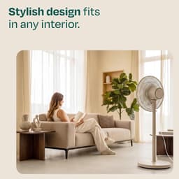 Staande ventilator - Vloer ventilator - Comfort Vergroten - 3 Instelbare Hoogtes - 110 cm - Beige — thumbnail 4