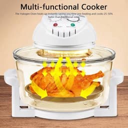 Halogeen Airfryer - Multicooker Oven - Gezond Koken - Snelle Verhitting - 12L Capaciteit - Wit — thumbnail 2