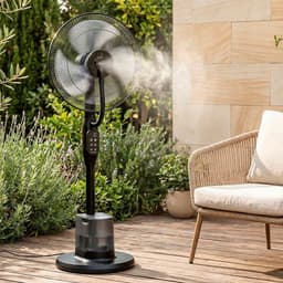 Ventilator met Vernevelaar - Verkoeler Luchtkoeler - Kamertemperatuur Verlagen - 3 standen en Modi - 90 W - Zwart — thumbnail 3