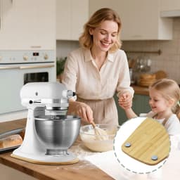 Aanrechtmat Keukenmixer - Schokabsorberend Keukengerei - Stille Stabiliteit - Houten Basis Schuimlaag - 387 cm - Niet gespecificeerd — thumbnail 3