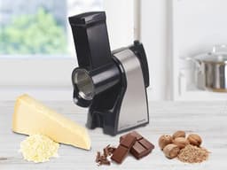 Elektrische Groentesnijder - Kaasrasp Versnipperaar - Keuken Voorbereidingen - 3 Roestvrijstalen Rollen - 16 Kilogram - Zilver en Zwart — thumbnail 5