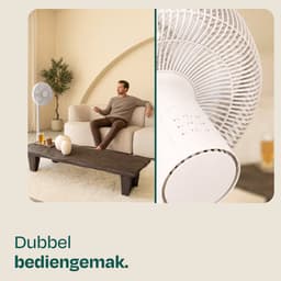 VONROC Vloerventilator - 3 snelheden – incl. afstandsbediening - timer - verstelbaar in 3 hoogtes - wit — thumbnail 5