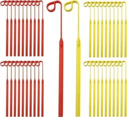 Vervangende Messen - Grastrimmer Bladen - Gazon Onderhoud - Flexibel Copolymeer - 60 of 120 Stuks - Rood Geel — thumbnail 1