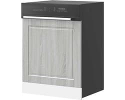 Vaatwasserpaneel - Keukenpaneel Vaatwasser - Keuken Inbouwen - Vochtbestendig Hout - 60 x 67 cm - Grijs Sonoma