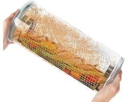 Broodjesdispenser - Kruidencontainer Visroerder - Gelijkmatig Paneren - 360 Graden Rotatie - 162 cm - Transparant