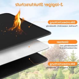 Grote hittebestendige mat voor barbecue en grill, waterdicht, ideaal voor vuurfestivals en bescherming tegen olie en vlammen — thumbnail 2