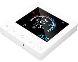 Slimme Thermostaat - Vloerverwarming Bediening - Temperatuur Regelen - App Afstandsbediening - AC 90-240V - Zwart