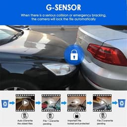 Dash Cam, Auto DVR, 1080P High-Definition Dual-Lens Driving Recorder met Infrarood Nachtzicht en 32GB Opslag — thumbnail 4