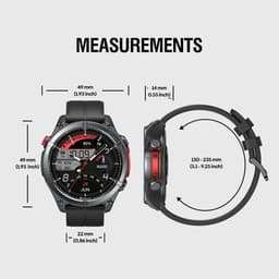 Zeblaze Stratos 4 Smartwatch - GPS Sporthorloge - Stappenteller - Slaapmonitor - Belfunctie - LED Zaklamp - 170+ Sportmodi- 5ATM - Hartslag/Slaapmeter/SpO2 - IOS & Android - Zwart — thumbnail 3
