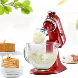 Mixer Kom - Glazen Kom - Bakken en Koken - Met Schenktuit - 5 Quarts - Transparant — thumbnail 2