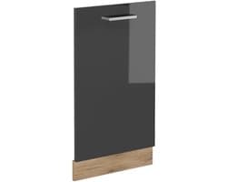 Inbouw Vaatwasserpaneel Antraciet Hoogglans 45 cm Zonder Werkblad