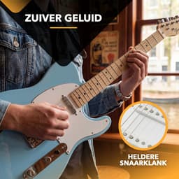 Finesse Elektrische Gitaar met Versterker - met Videocursus - TE Gitaar - Volwassenen - Kind - Blauw — thumbnail 5