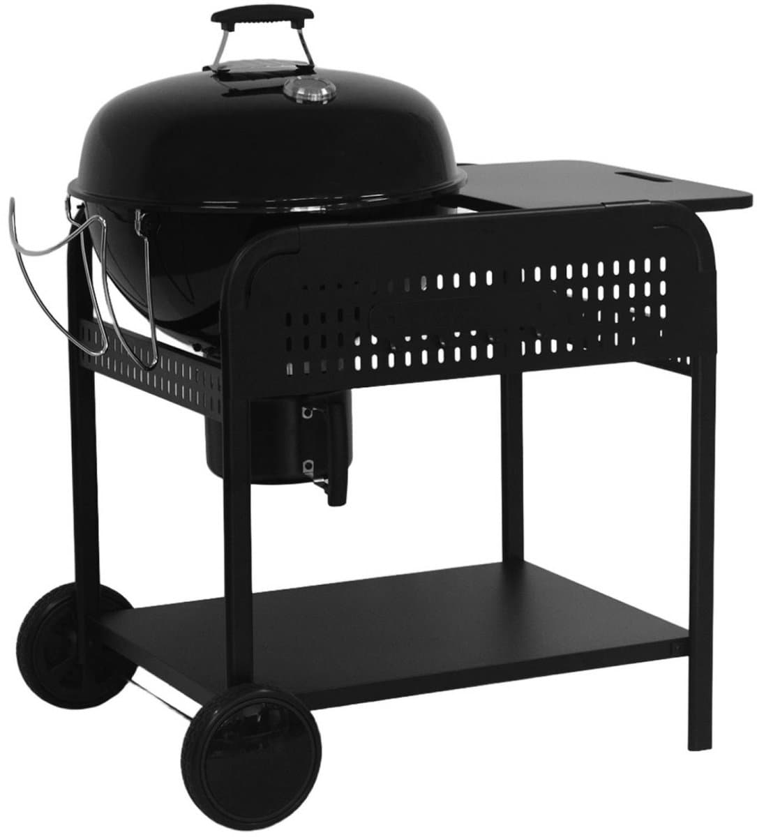 sweeek - Ronde houtskoolbarbecue van geëmailleerd staal ø53cm grill met karretje - maurice — afbeelding 1
