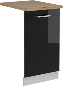 Vaatwasserpaneel - Keukenfront - Keuken Integratie - Hoogglans Afwerking - 45 cm Breed - Zwart — thumbnail 1