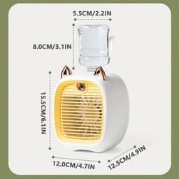 Mini Air Cooler - Persoonlijke Ventilator - Persoonlijke Koeling - Nanotechnologie Spray - Compact Formaat - Blauw — thumbnail 2