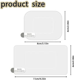 aladdien - Dashcam stickers - Krassen voorkomen - Transparant - Statische folie - Voorruit stickers - Geschikt voor auto - 8 stuks — thumbnail 4