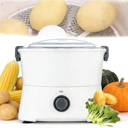 Elektrische Aardappelschiller - Keukenmachine - Snel Groenten Schillen - Efficiënte Koeling - 0.8 kg Capaciteit - Wit — thumbnail 1